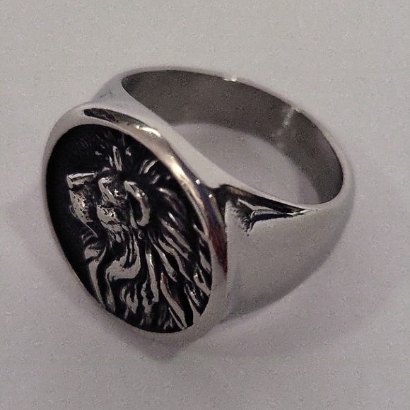 953- Lion Statement Handmade Men's Ring Size 9 NWT - Picture 3 of 5